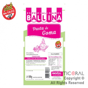 PASTA BALLINA DE GOMA 500GRS x 1